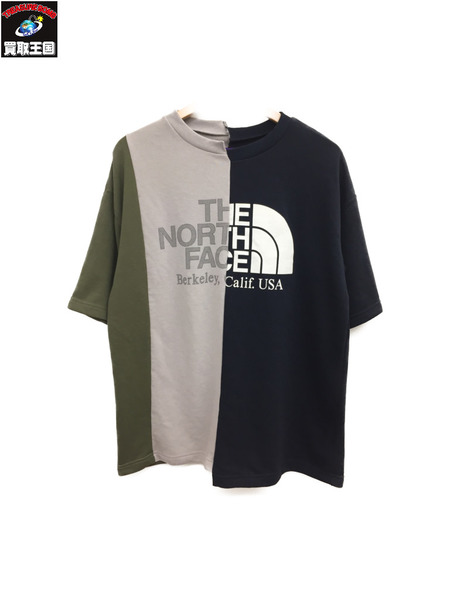 the north face asymmetry logo tee
