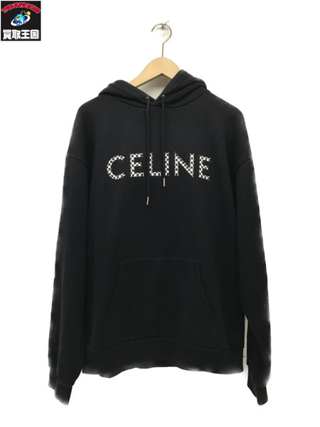 関税・送料込 Celine Hedi Simane ブランドロゴ パーカー CELINE Hedi Simane オーバーサイズ バハ ニットパーカー