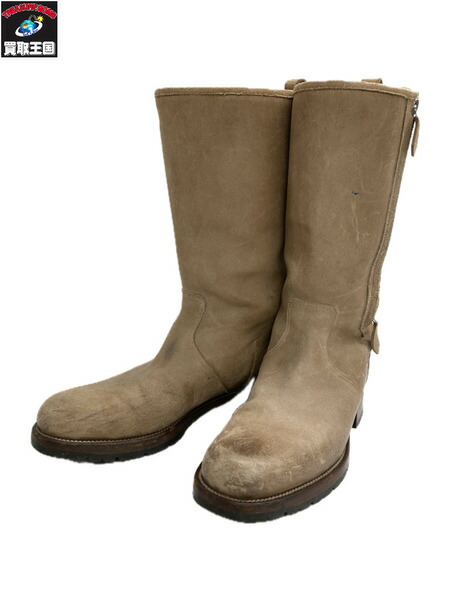 レオン様用　HERMES保存袋付/ロングブーツ/グレー/パンチング/総柄 HERMES】保存袋付/ロングブーツ/グレー/パンチング/総柄