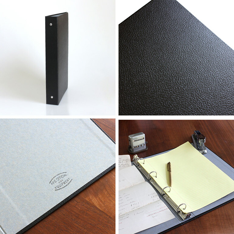 PACIFIC FURNITURE SERVICE[パシフィックファニチャーサービス]A4 DOCUMENT  BINDER（4Ring）[ドキュメントバインダー ファイル 4穴 ブラック ビニールレザー 丈夫 シンプル]☆ ファイル・バインダー |  digitaldentistryschoology.com