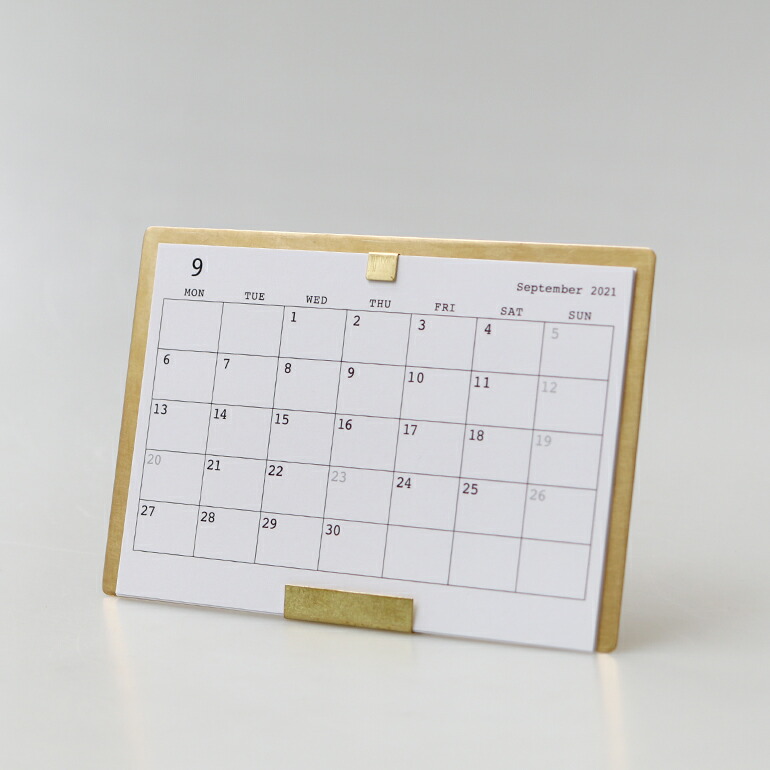 楽天市場 Picus ピクス Brass Desktop Calendar Rust 錆加工 デスクトップカレンダー ボード付 クリップスタンド付 22年 21年9月始まり 卓上 Cdc General Store