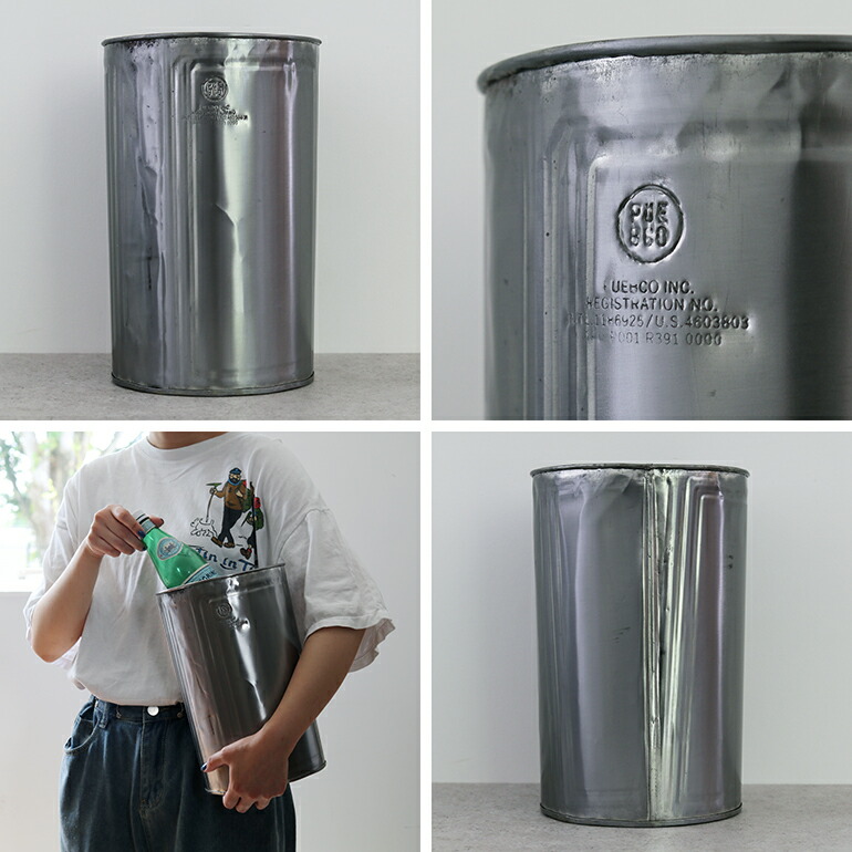 100円クーポン配布中】PUEBCO[プエブコ]RECYCLE STEEL TRASH CAN