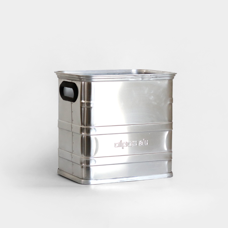 ALPOS[アルポス] ALUMINUM CONTAINER M 46L ALPOS アルポス｜ALUMINUM CONTAINER OPEN TOP (Silver) M 46L