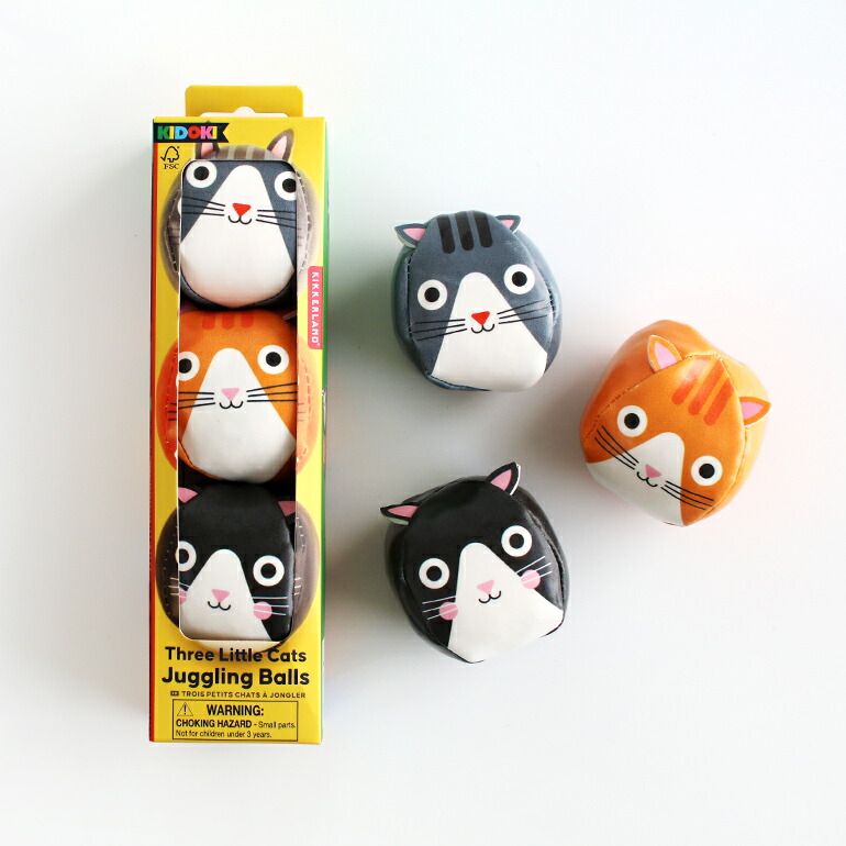 【マラソンP最大47倍】KIKKERLAND[キッカーランド]KIDOKI Three Cats Juggling Balls (お手玉)画像