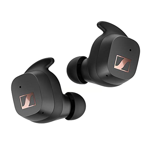 ゼンハイザー(Sennheiser) ワイヤレスイヤホン bluetooth SPORT True Wireless 黒いこと 自社開拓高性能活動的１番ウッド IP54 防塵 防滴 とり備える感 遮音性 アダプタブルアコースティック 27第四次元再...