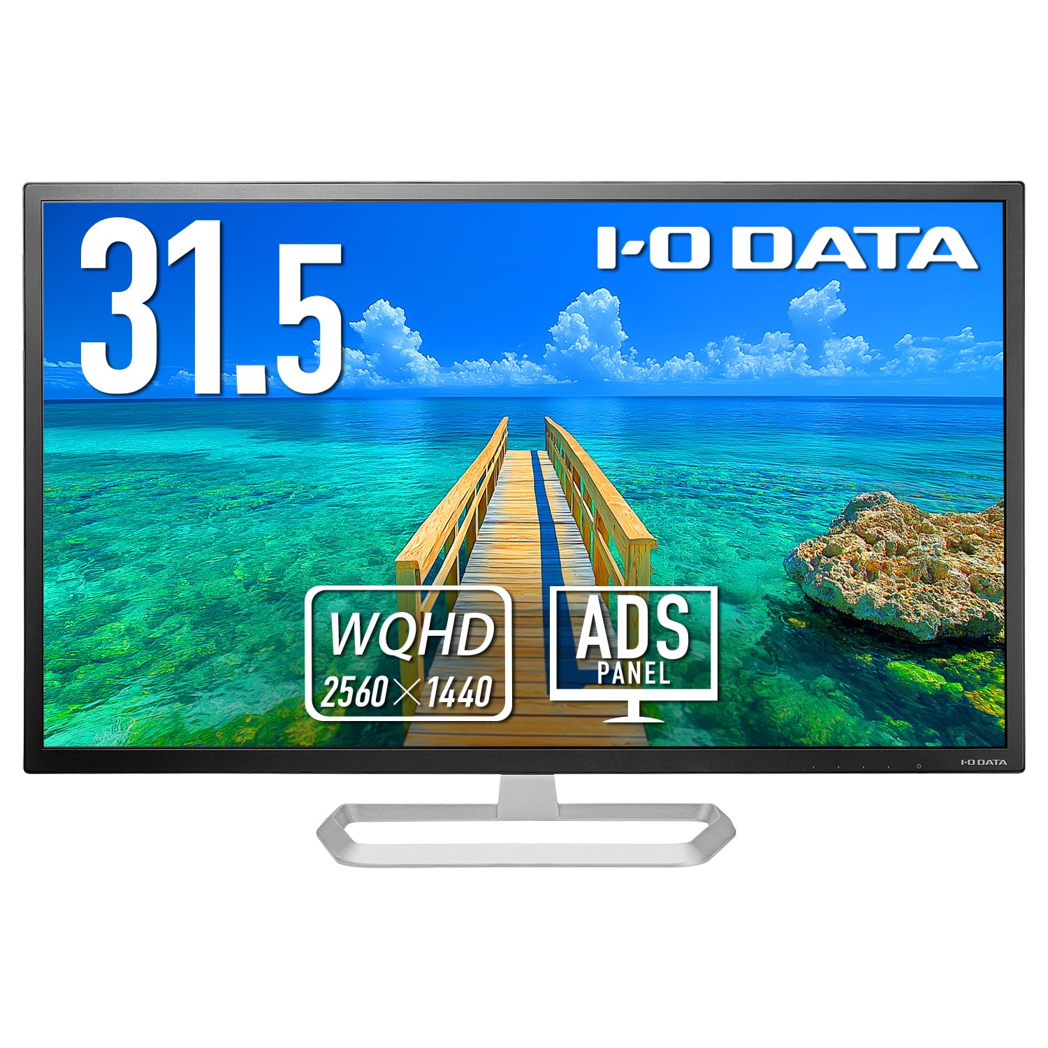 IODATA 管する 31.5in WQHD ADSダイアログボックス (HDMI×3/DisplayPort/VESA相応う/金棒引き付/週末受け支える/日本製造会社) LCD-MQ322XDB-A/UE
