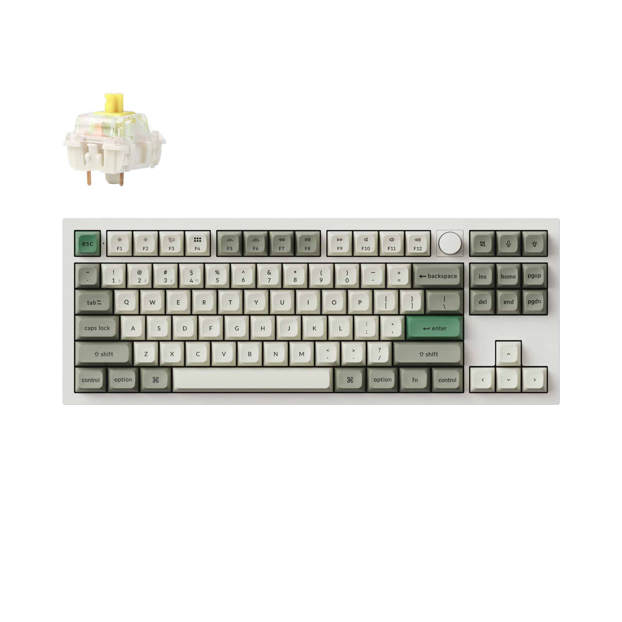 国内定め事品 Keychron Q3 Max QMK/VIAワイヤレス・カスタムメカニカルキーボード、2.4 GHz/Bluetooth 5.1/有線繋ぎ合わせる、USレイアウト、RGB点火装置、熱っぽい取り換える相応うGateron Jupiter力学的取り替えっこ/盛りだくさん...