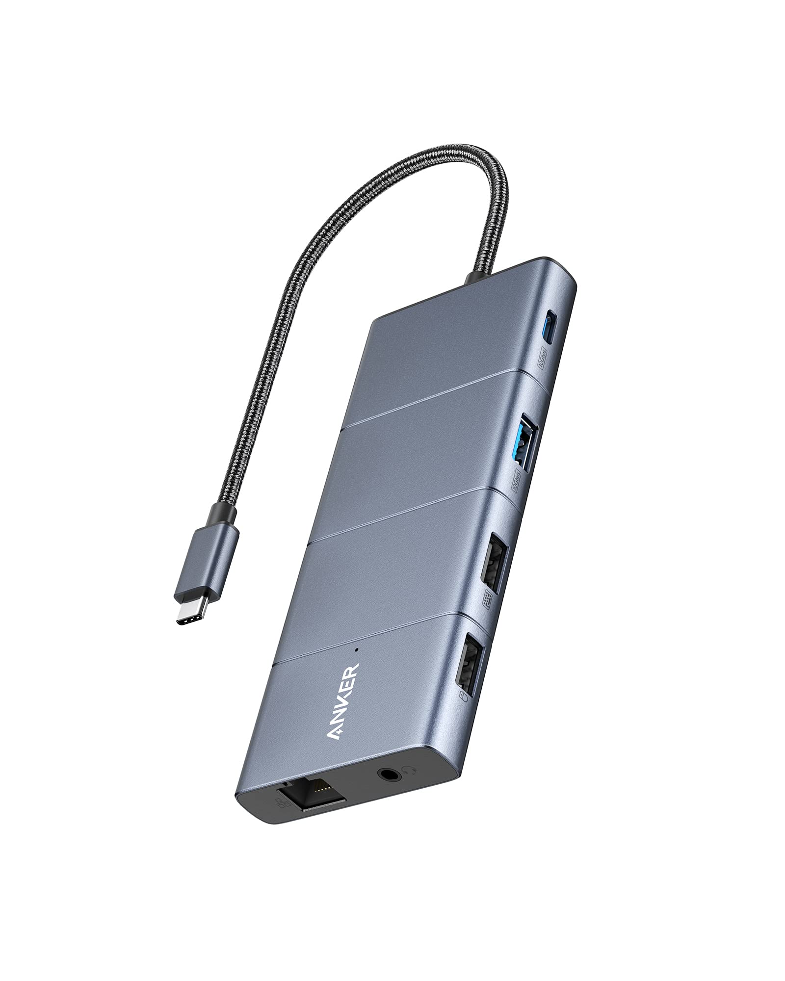 Anker 565 USB-C こしき (11-インチ-1) 10Gbps 弾丸道路資料遷らす 4K HDMI界面 DisplayPort 100W USB PD相応う USB 3.2 Gen 2 USB-C界面 USB-A界面 イーサネットポート 積み上げる Anker 565 USB-C Hub (11-インチ-1) B2C