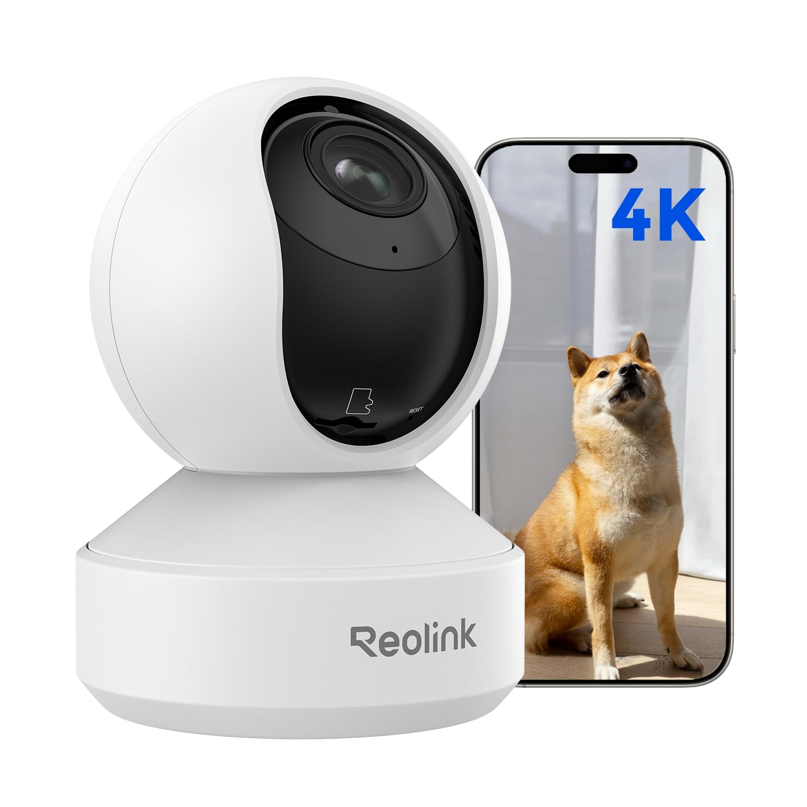 Reolink 愛玩動物写真機 4K 3倍光学望遠レンズ 5GHz 無線LAN 6相応う 見守り写真機 800万超高絵素 自動小銃追いかける 人工知能学人となり/愛玩動物/叫びごえさがし当てる もの言う花管する PTZ 屋内写真機 360°全針路保護すること 非公開流行り物 双方...