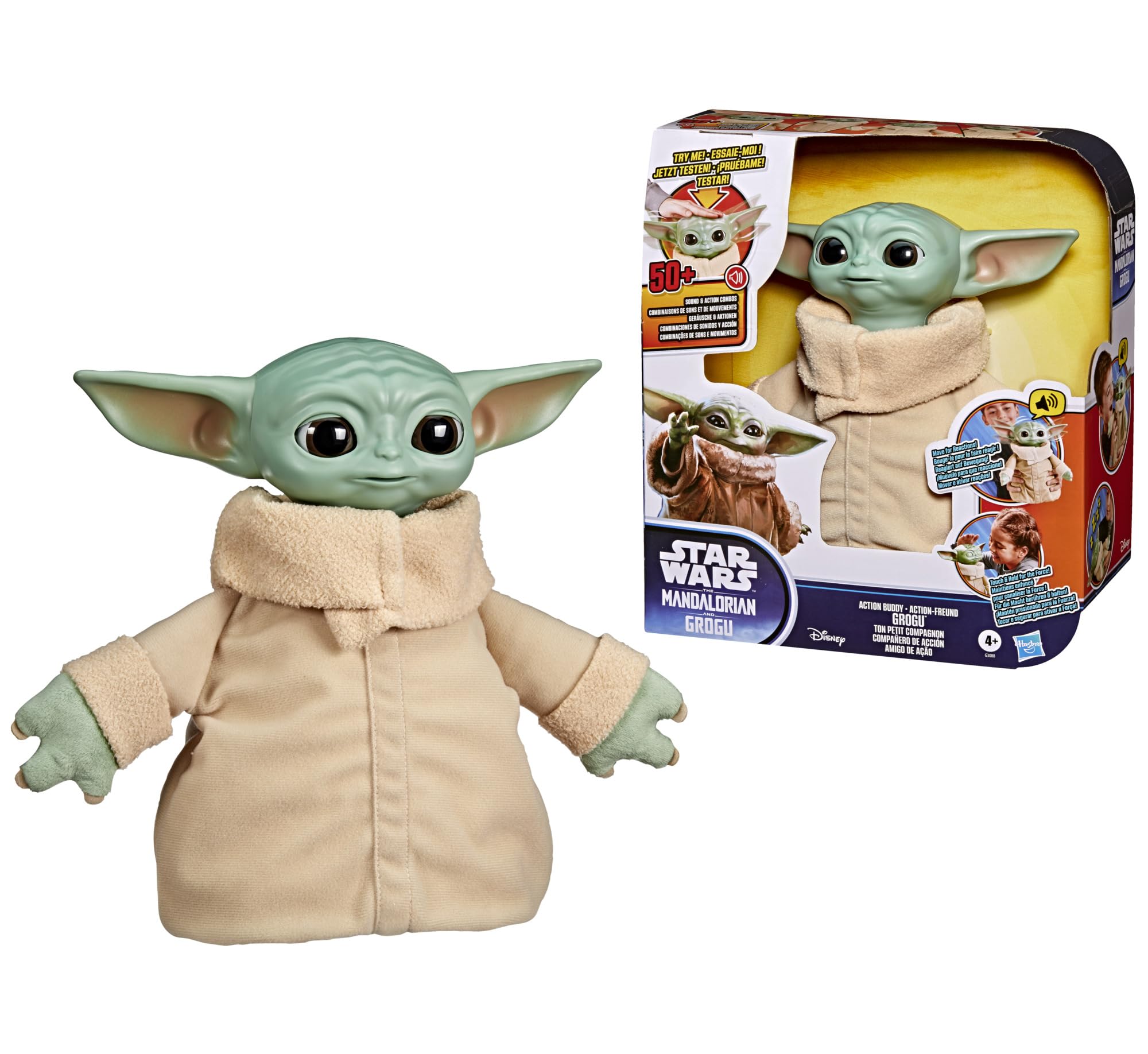 ハズブロ(Hasbro)STAR WARS スター・ウォーズ/マンダロリアン・アンド・グローグー 動き上半身 グローグー 25.0 珊、インタラクティブぬいぐるみ、動き図形、4 歳以上のお...