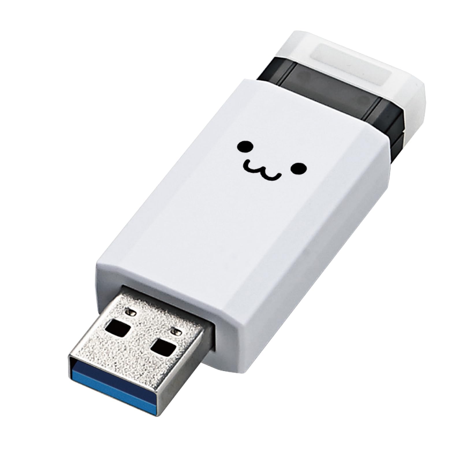 エレコム USB記憶装置 256GB USB3.2(Gen1)殴り付ける式 白いこと しろお父ちゃん MF-PKU3256GWHF