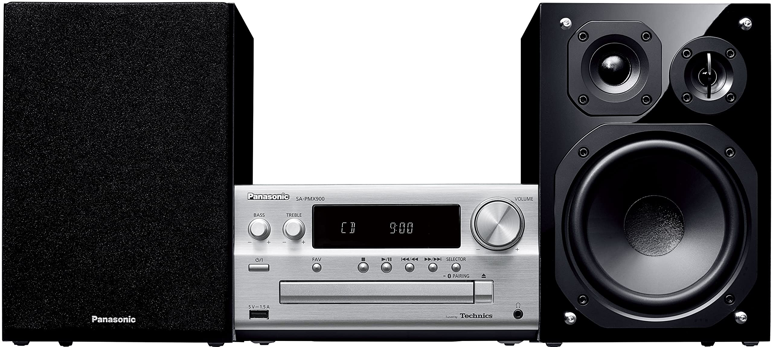 パナソニック CDステレオ取り合わせ Bluetooth相応う ハイレゾ音源相応う Tuned by Technics しろがね色 SC-PMX900-S