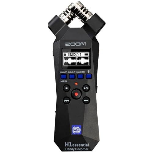 ZOOM 望遠レンズ H1 essential ハンデリコーダー 32bitアイスクリームソーダ相応う【音割れせずにかき鳴らす吹き込み】XYステレオマイクロホン/Vlog/ASMR/USBマイクロホン相応う 国内置き目品