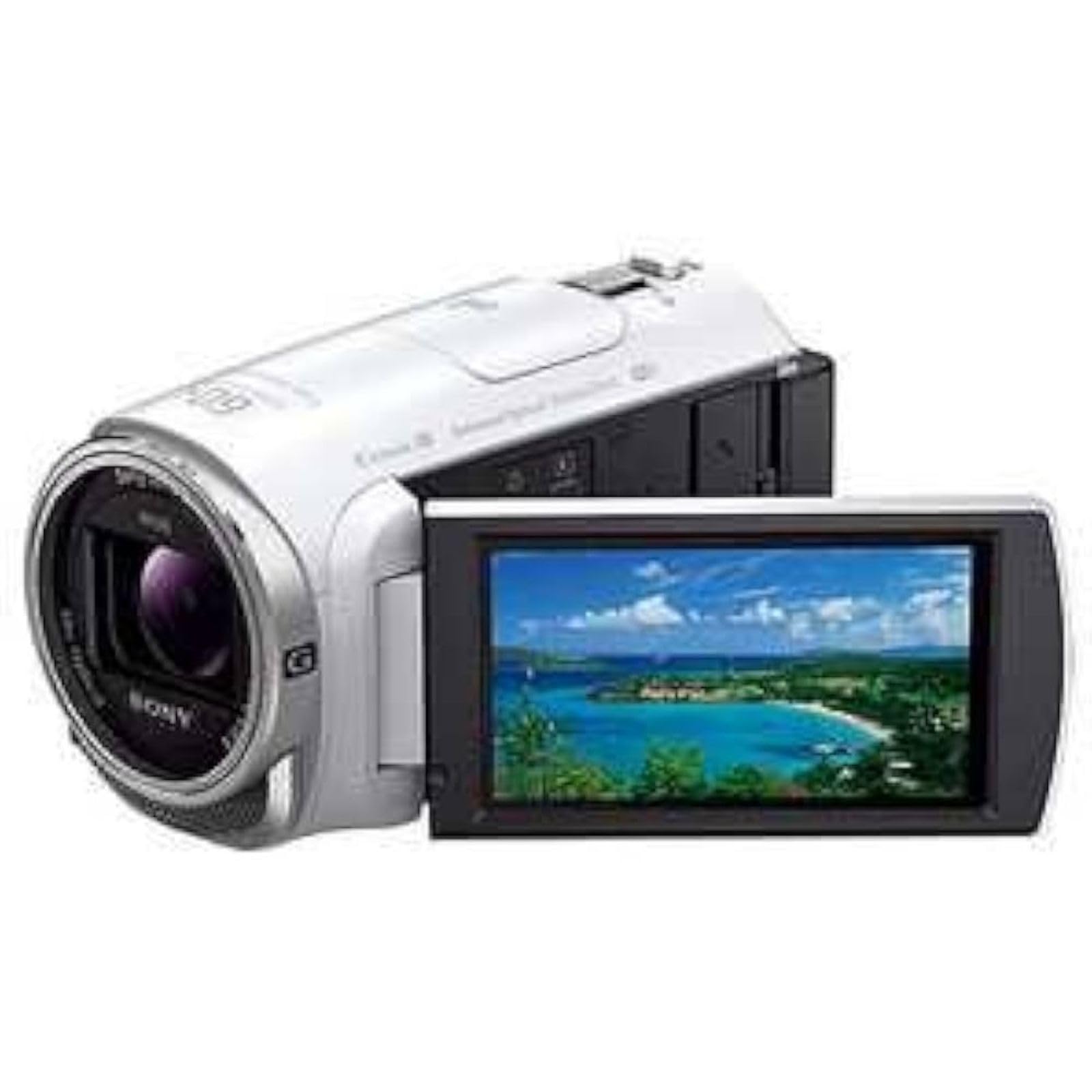 【持続済み品】 SONY 固定ディスクテレビカメラ Handycam HDR-CX670 白いこと 光学30倍 HDR-CX670-W