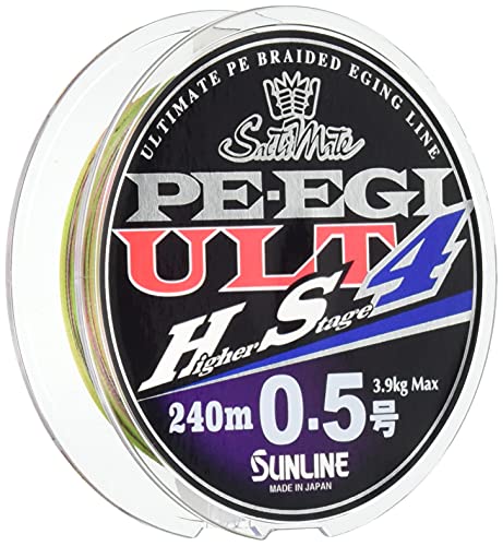 サンライン(SUNLINE) PEライン ソルティメイト PEエギ ULT HS4 240m 0.5号 3.9kg 4本 ホワイト・ピンク・ライトグリーン