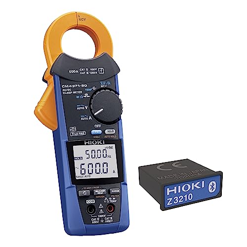 HIOKI (日置電機) AC/DCクランプメータ CM4371-90 ワイヤレスアダプタZ3210 セット品 AC/DC 600A 真の実効値 日本製 防塵 防水 交流電流 直流電流 交流電圧 直流電圧 直流電力 携帯用ケース付属