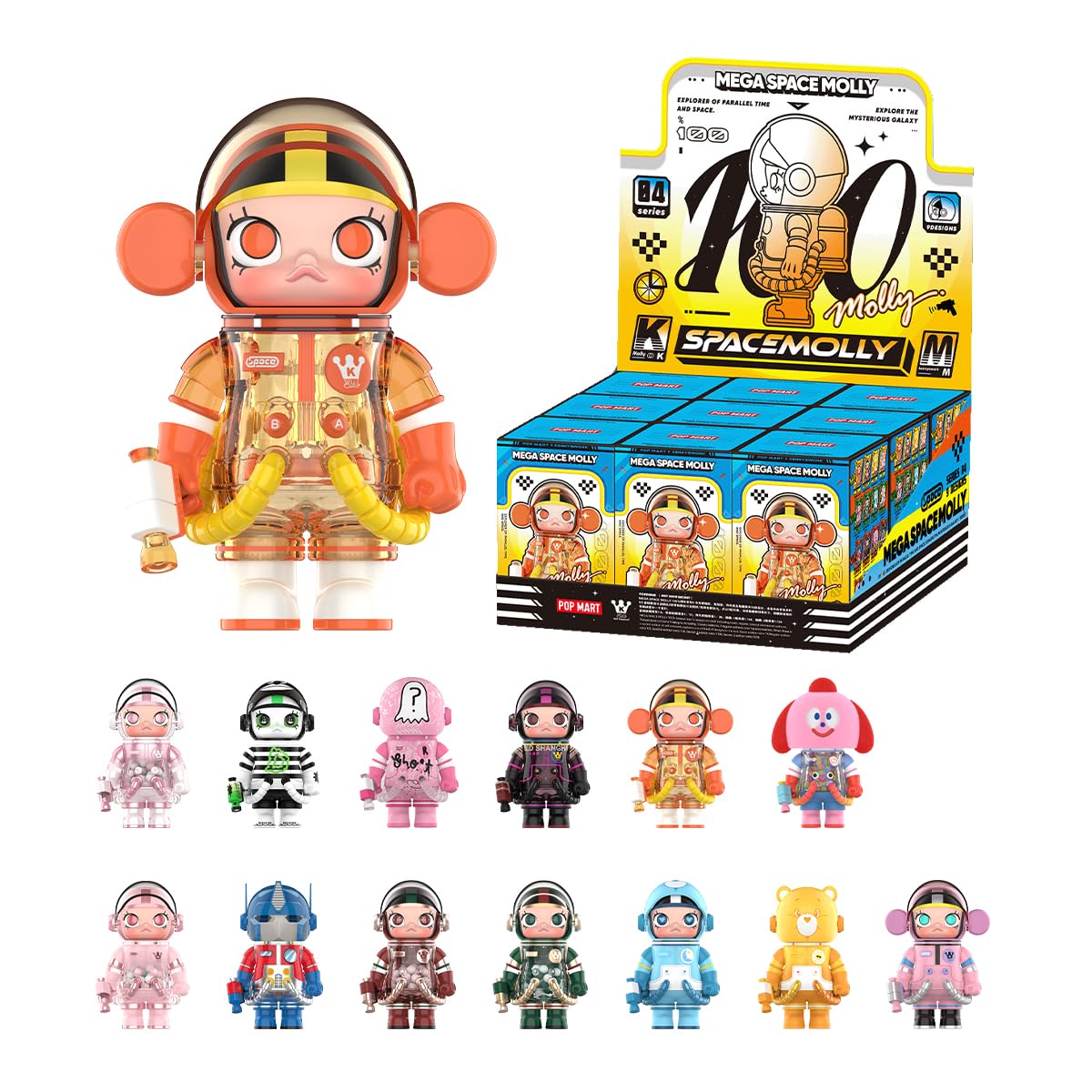【POP MART 堅苦しさバス発着場】MEGA SPACE MOLLY 100% 続きもの 4 【アソートボックス 9天下太平】 モリー ポップマート 目かくしボックス席 図形 手あそび ガチャガチャ プラモデル 差し上げ物 推し活 ...