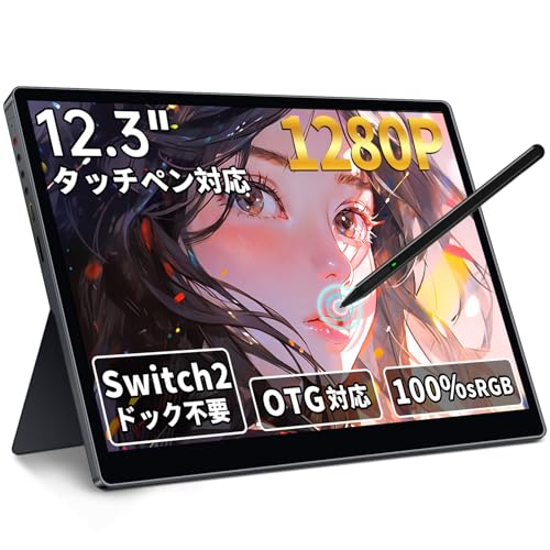 HAILESI S123E 移動性管する 12.3in タッチパネル 移動性見せびらかす 1920x1280 盛りだくさん固定ディスク 3:2割り合い 100%sRGB広色域 高明快さ300nit HDR相応う OTG相応う 携帯型管する 超薄型 軽さ 独立独歩型 スピー...