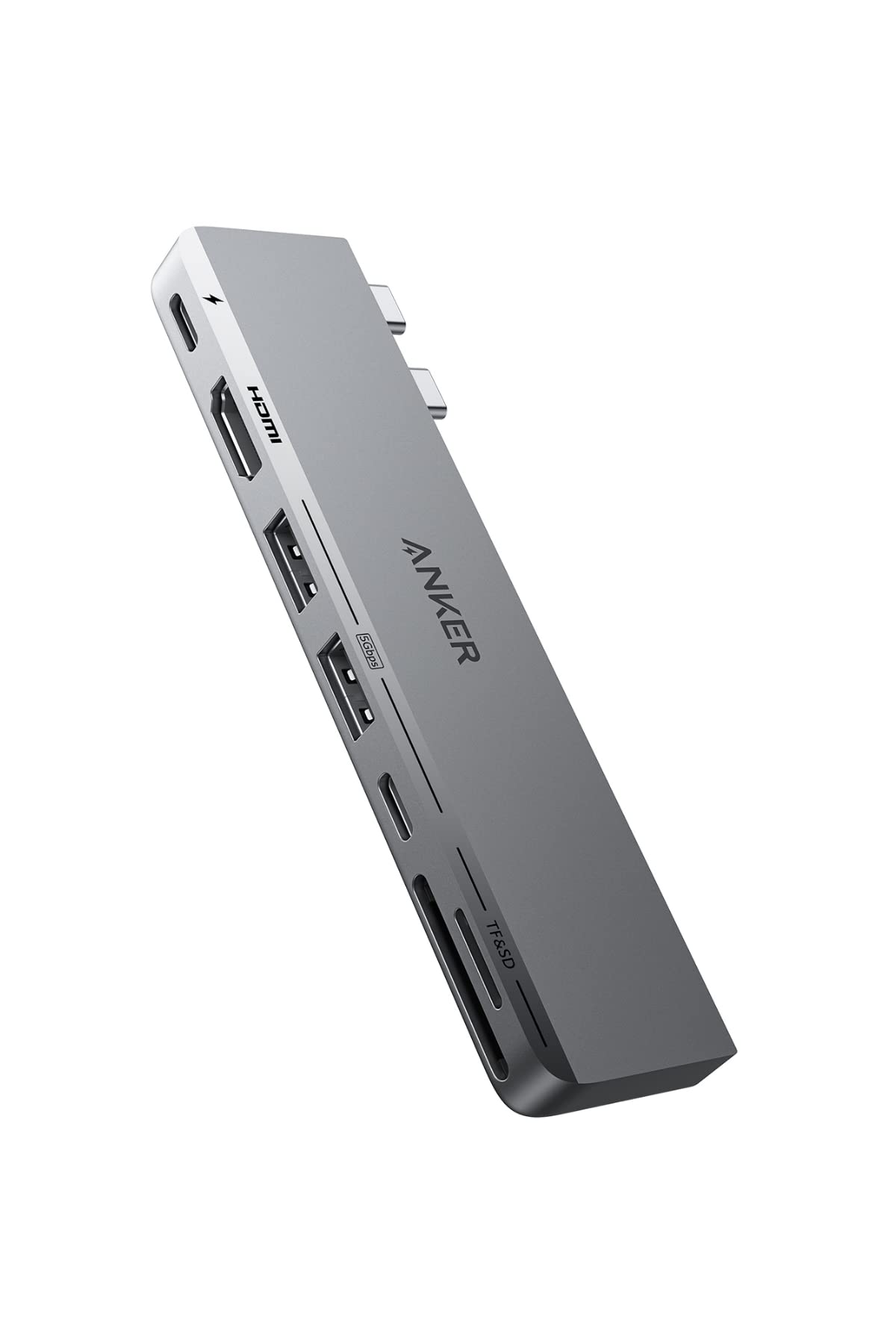 Anker 547 USB-C こしき (7-インチ-2, for MacBook) Thunderbolt 4 100W USB PD相応う 4K HDMI界面 microSD \u0026 SD歌留多拡張スロット 5Gbps USB-C界面 USB-A界面積み上げる 高速道路資料移らす