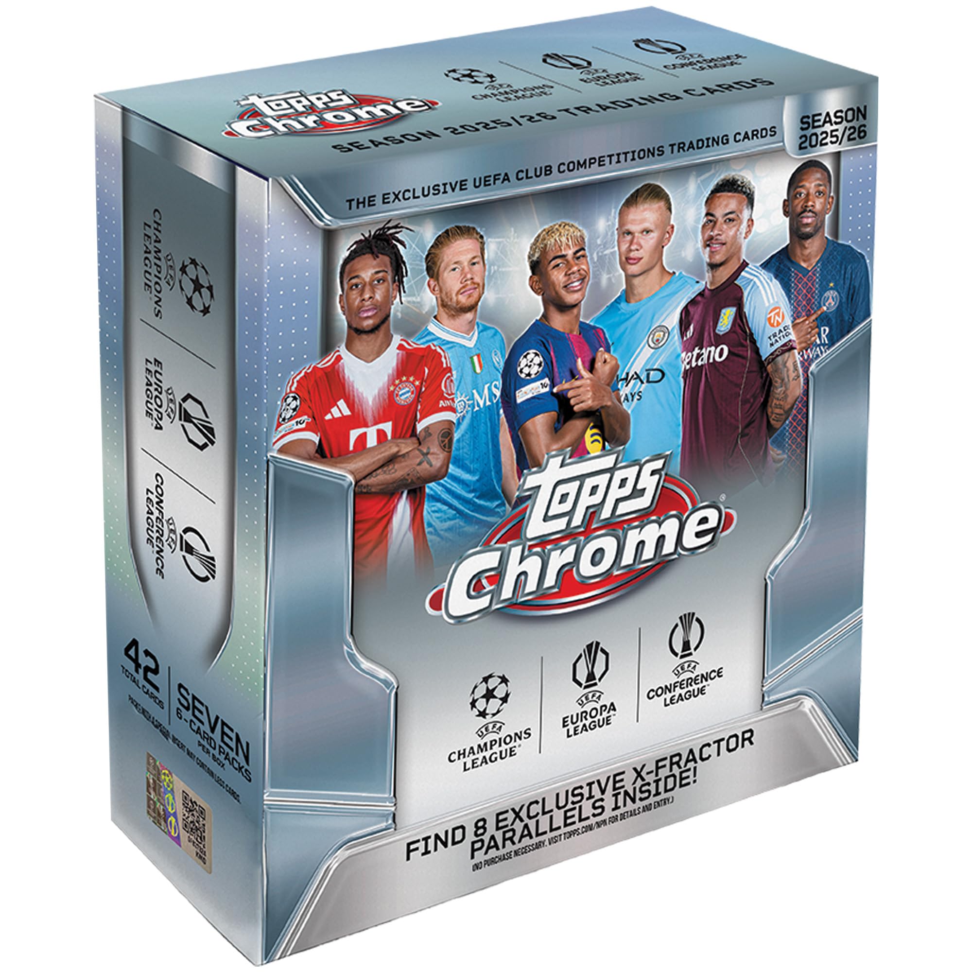 2025-26 Topps Chrome UCC UEFA Club Competitions Soccer MEGA Box