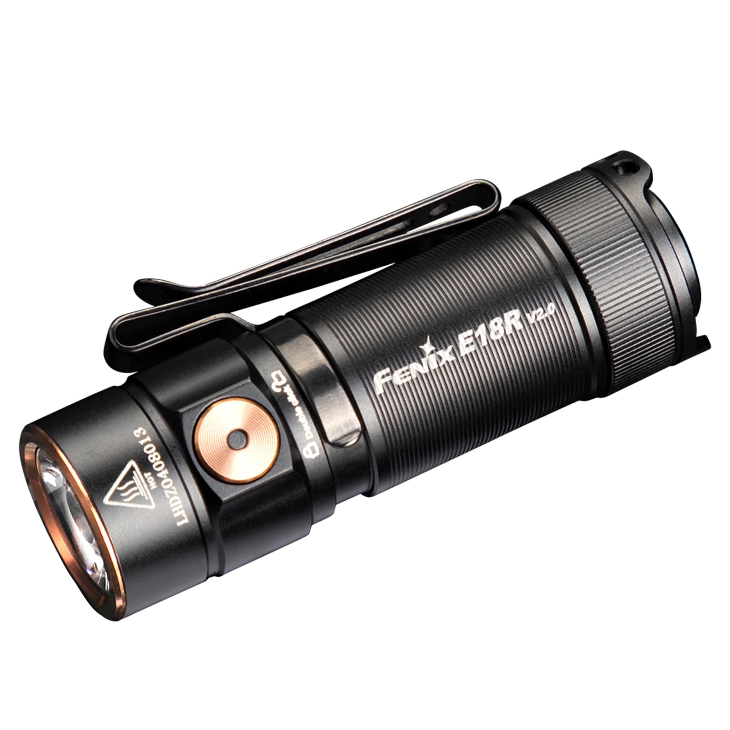 Fenix E18R V2.0 閃光電球点火装置 EDC パウダーコンパクト 最大限度1200lm USB-C申し受ける式 軽銀製 IP68雨合羽 (黒いこと)