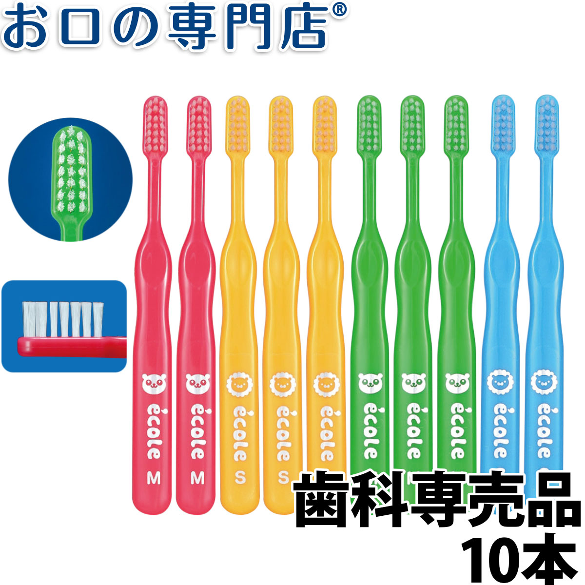 楽天市場】【送料無料】歯科専売品 大人用子ども用 歯ブラシ 20本