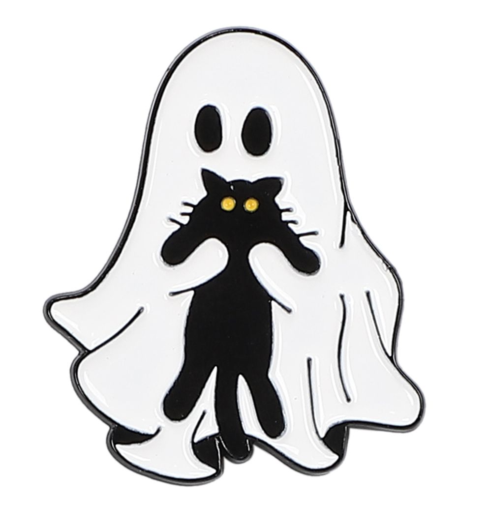 楽天市場】ピンバッジ おばけ 黒猫 モチーフ ハロウィン 幽霊