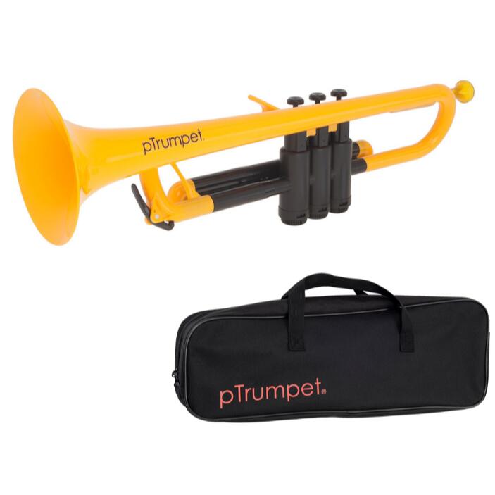 pInstruments pTrumpet B♭調 PTRUMPET1Y　イエロー 【マウスピース・キャリーバッグ付属】トランペット 18,975円