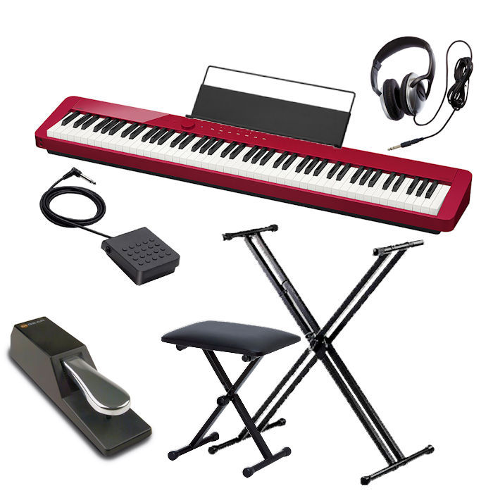 【楽天市場】カシオ 電子ピアノ 88鍵盤 CASIO PX-S1000 RD Privia 椅子 X型スタンド（W支柱） ヘッドホン フット