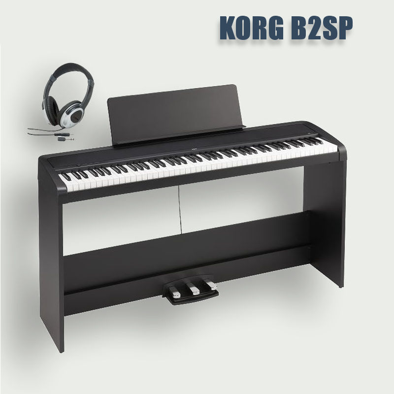 楽天市場】電子ピアノ KORG B2SP BK コルグ 専用スタンド 3本ペダル 