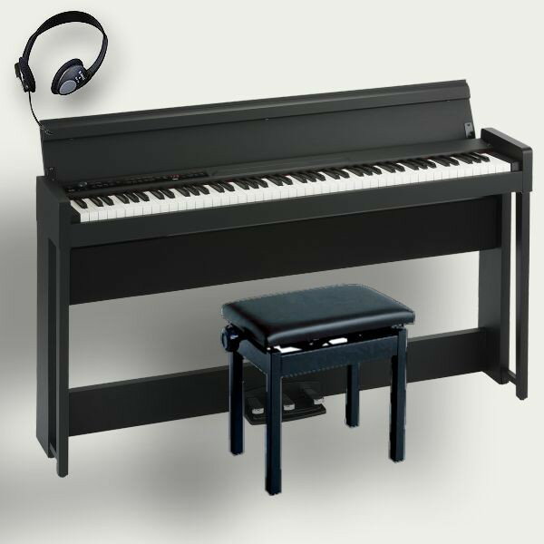 【楽天市場】【Bluetooth搭載】KORG 電子ピアノ 88鍵盤 C1 Air BK コルグ 高低椅子(純正) ヘッドホン付：オクムラ楽器