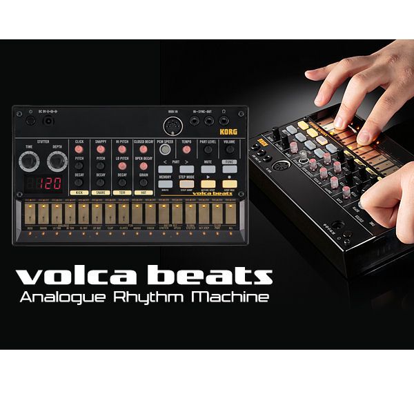 KORG volca beats 16ステップシーケンサー 電池駆動 スピーカー内蔵 ヘッドホン使用可
