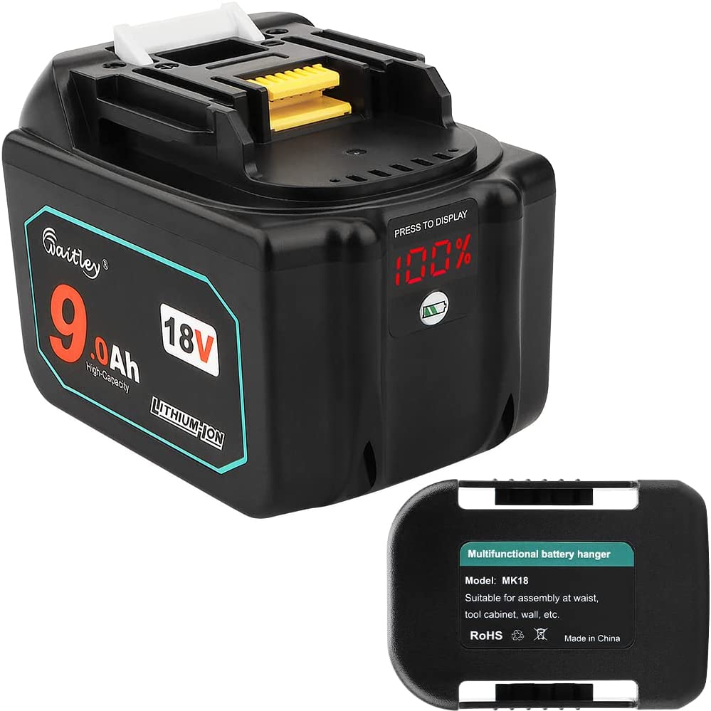 Waitley　マキタ 互換バッテリー　 BL1890B　1個　互換18Vバッテリー 18v9000Ah 電動工具用 makita マキタ 大容量 BL1860 BL1830 BL1840 BL1850 BL1830b BL1840b BL1850b BL1860b 残量表示 3ヶ月～最大1年の長期保証 送料無料