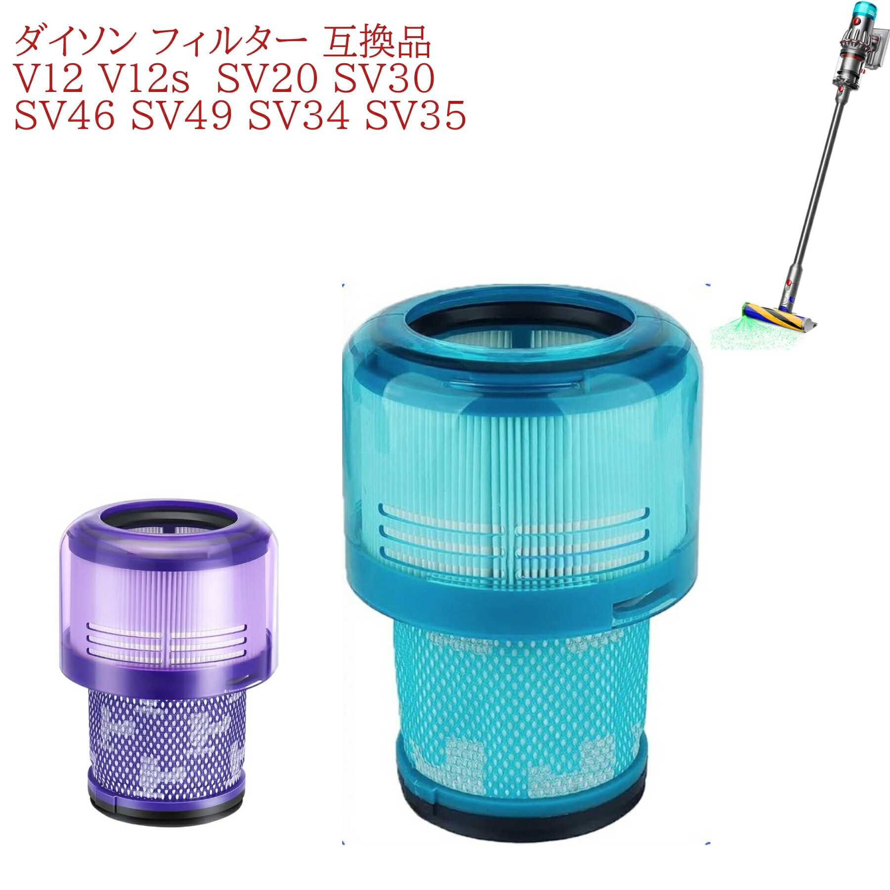 楽天市場】ダイソン 交換パーツ 水洗い可能 Dyson V12 SV20
