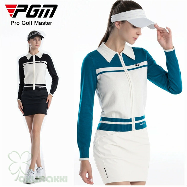 ゴルフ GOLF 羊毛プルオーバー 秋 冬 レディース 厚地の外套 ゴルフ御召しもの 編み物プルオーバー 防寒 生あたたかい 差し上げ物 差し上げ物
