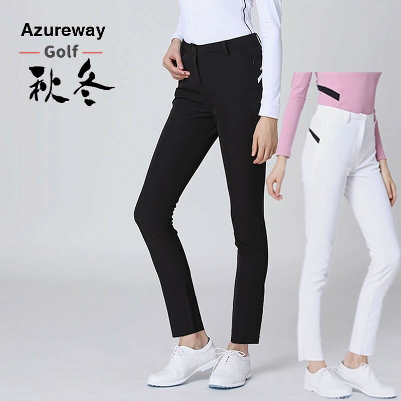 ゴルフ衣類 レディース ロングショーツ ゴルフ 秋期 三冬 ヘビイ号 伸び かっこ良い 秋冬役割り 運動 防寒 新作好例 Blackfishmarine Com