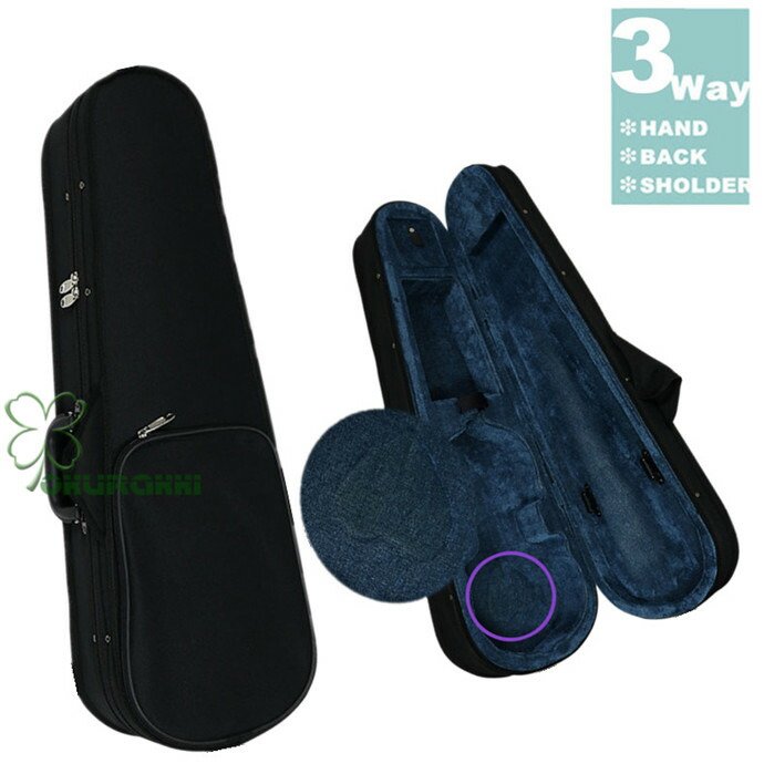 VIOLIN CASE バイオリンケース 楽器 弦楽器 600Dオックスフォード 軽量 防撥水 ケース 三角型 3WAY リュック ショルダー 手提げ｜オークラッキ 店