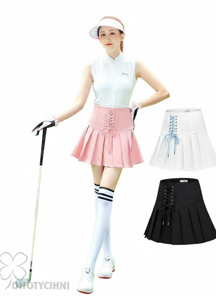 ゴルフウェア レディース ゴルフ スカート インナーパンツ付スカート ミニスカート 丈短め ショート丈 ペチパンツ付属 かわいい おしゃれ 新作｜オークラッキ 店