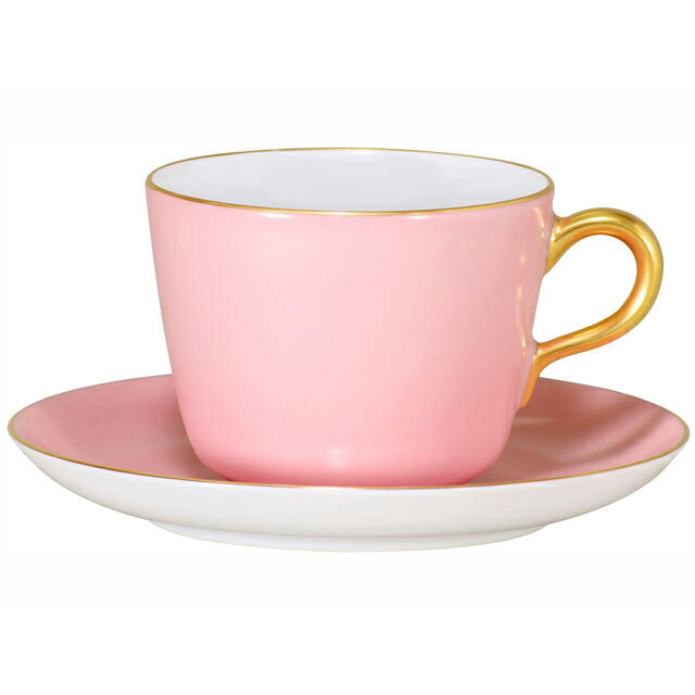 ☆ 大倉陶園　色蒔き　ピンク 20cm デザートプレート ６点セット　C ☆ 大倉陶園 色蒔き ピンク 20cm デザートプレート 6点セット C