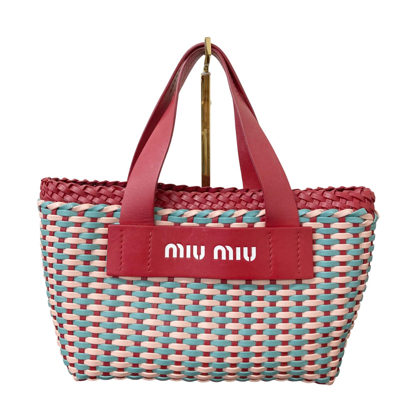 楽天市場】MIUMIU ミュウミュウ レザー 2WAY ハンドバッグ ブラック