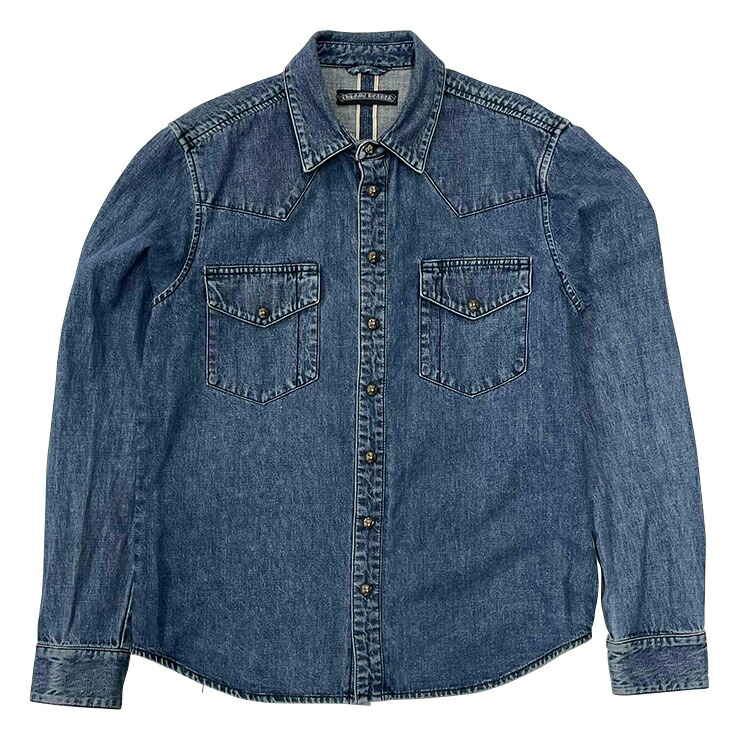 CHROME HEARTS クロムボタンデニムウエスタンシャツ