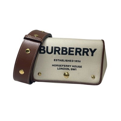 【中古】BURBERRY/バーバリー  配管乗り合い船 刷り上げる スモール クロスボディバッグ 8026608 綿織物構内 ショルダーバッグ【他敷き地併売品】