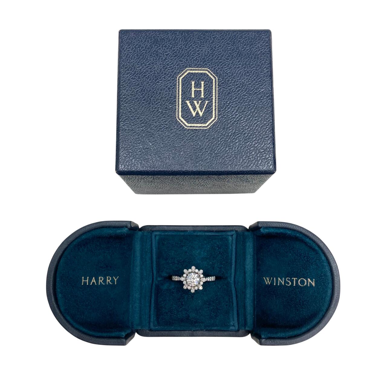 【中古】 HARRY WINSTON/ハリーウィンストン ウィンストン･ブロッサム･エンゲージメントリング PT950 プラチナ 0.55カラット 6号 Fグレード 付属品一式あり 1147615-12【他サイト併売品】