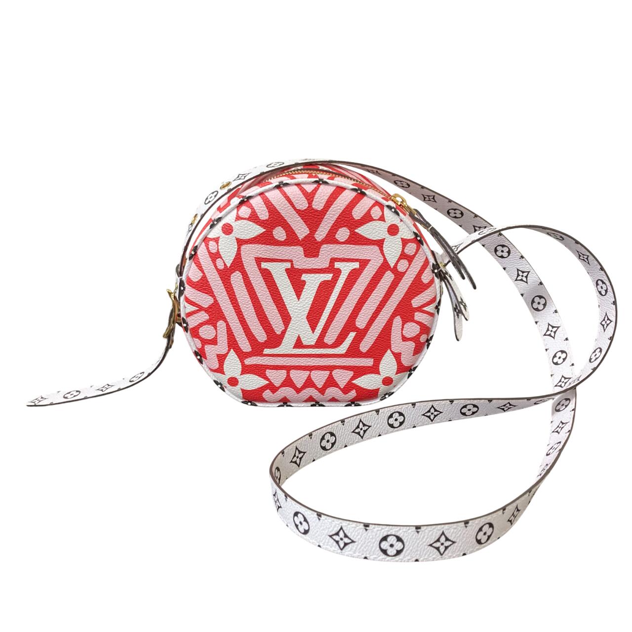 【中古】美品 LOUIS VUITTON/ルイヴィトン ボワット･シャポー･スプール LV グラフティ M45364 ショルダーバッグ モノグラム レッド ゴールド金具 レディース 保存袋付き 1172204-12【他サイト併売品】