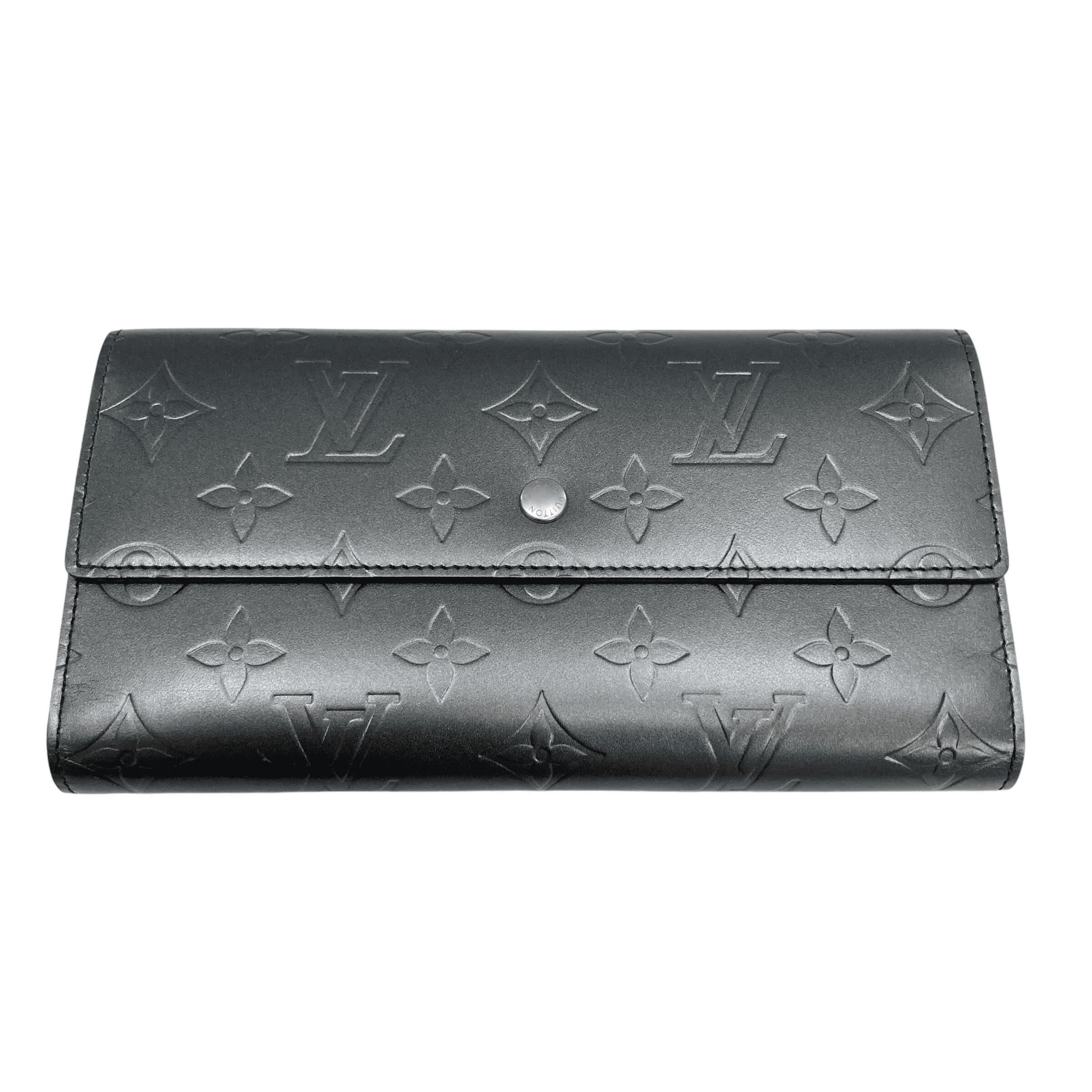 【中古】LOUIS VUITTON/ルイヴィトン モノグラム つや消し ポルトトレゾール･国際的 M65102 三つ折り 長紙入れ ノワール 世話をする歌留多/保護すること袋/箱/販売店袋付き添い人 1732101-4【他敷き地併売品】