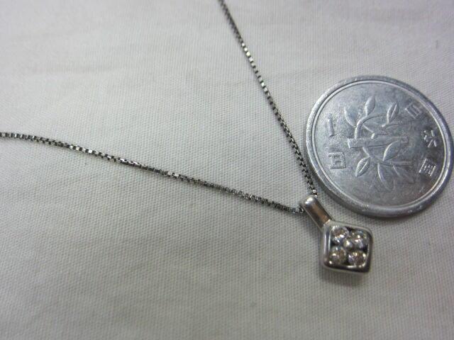 楽天市場】Pt850、ダイヤトップつきネックレス【中古】 : ブレークPお