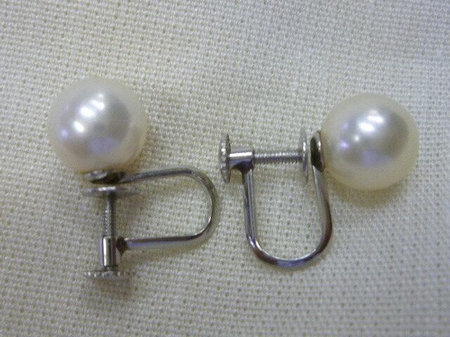 Pt850,パール、イヤリング【中古】|ブレークPおくらや