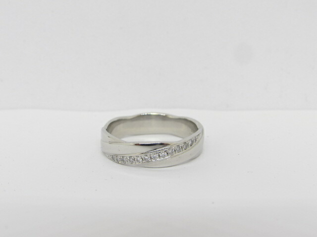 FURRER-JACOT(フラー・ジャコ—)PT950 ダイヤ入りデザインリング【中古】|ブレークPおくらや