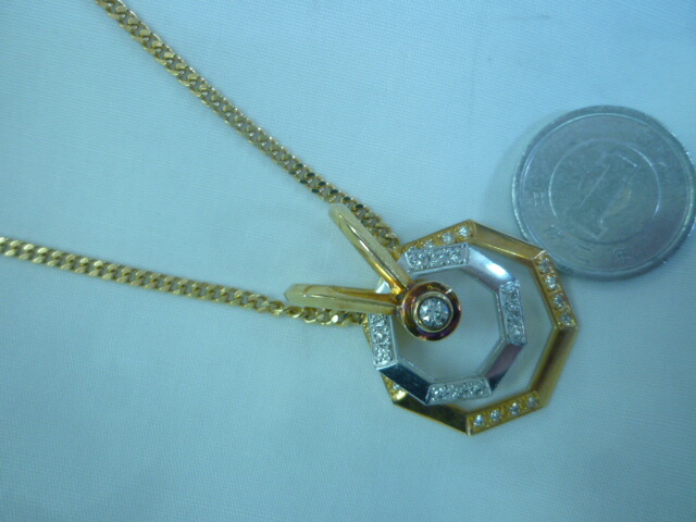 楽天市場】Pt850 ダイヤ入りトップつきネックレス【中古】 : ブレーク