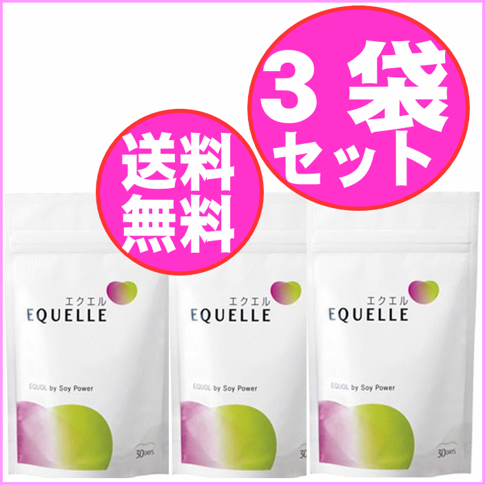 大塚製薬 エクエル 合切袋 （120粒入30日分）×3袋 エクエル エクオール取り入れる食料雑貨類 大豆イソフラボン 閉経期 思わしい食料雑貨類 【電子メイル便】